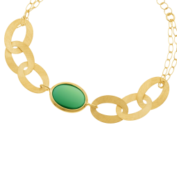 Bracelet en argent doré et verre