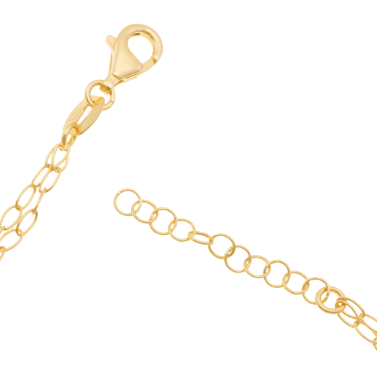 Bracelet en argent doré et verre