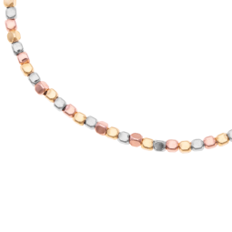 Bracelet en argent rhodié, doré jaune et rose