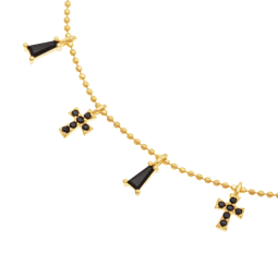Bracelet en argent doré et oxydes de zirconium