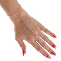 Bijou de main en argent rhodié 
