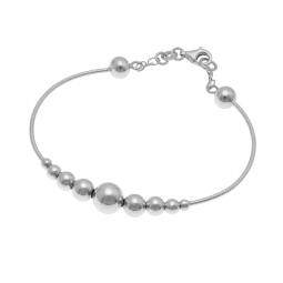 Bracelet en argent rhodié