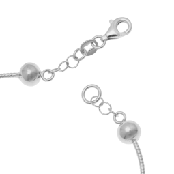 Bracelet en argent rhodié