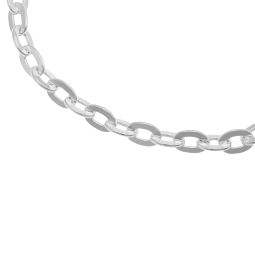 Bracelet en argent rhodié, maille fantaisie