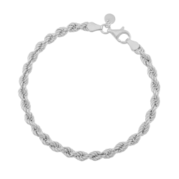 Bracelet en argent rhodié
