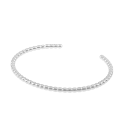 Bracelet jonc en argent rhodié