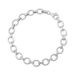 Bracelet en argent rhodié
