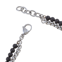 Bracelet en acier et pierres synthétiques