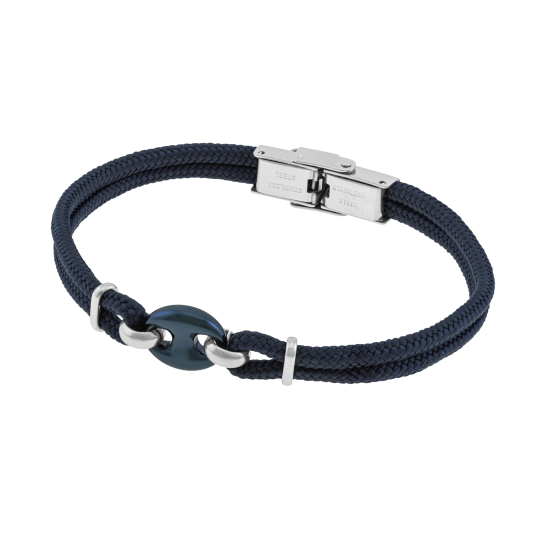 Bracelet en acier et cordon