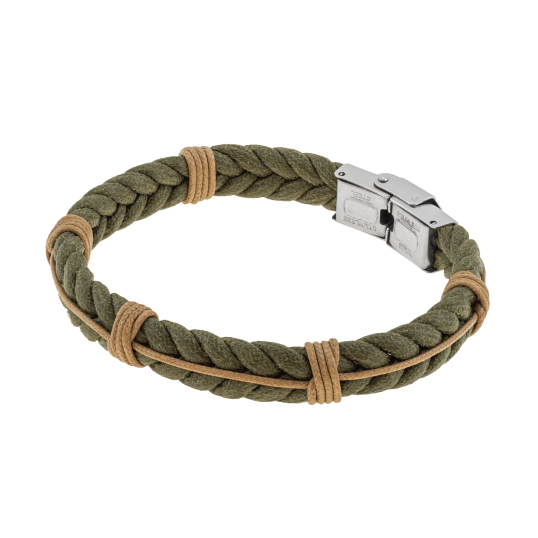 Bracelet en acier et cordon