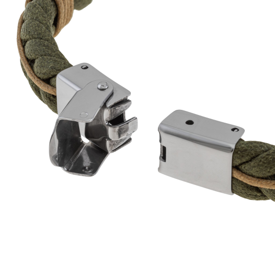 Bracelet en acier et cordon