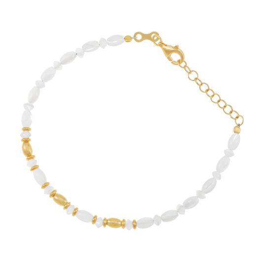 Bracelet en argent doré et nacres Bracelet en argent doré et nacres