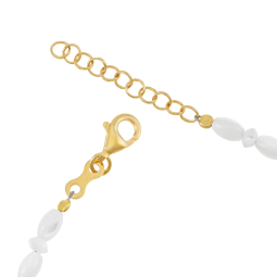 Bracelet en argent doré et nacres