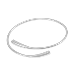 Bracelet jonc en argent rhodié