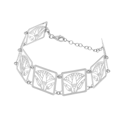 Bracelet en argent rhodié