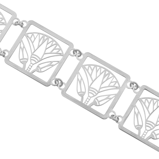 Bracelet en argent rhodié