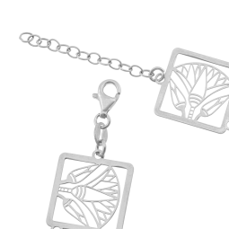 Bracelet en argent rhodié