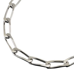Bracelet en argent rhodié maille cheval