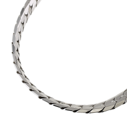 Bracelet en argent rhodié maille anglaise