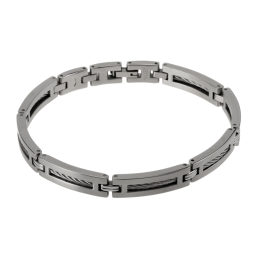 Bracelet en acier et cables