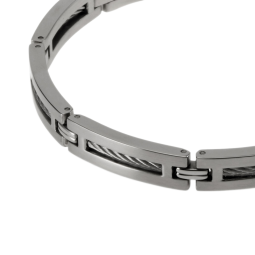 Bracelet en acier et cables