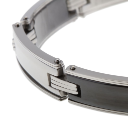 Bracelet en acier et céramique noire