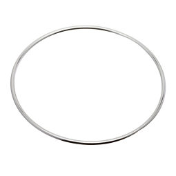 Bracelet jonc en argent rhodié fil rond 2,5 mm