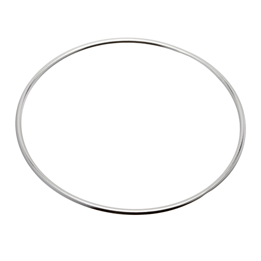 Bracelet jonc en argent rhodié fil rond 2,5 mm
