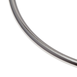 Bracelet jonc en argent rhodié fil rond 2,5 mm