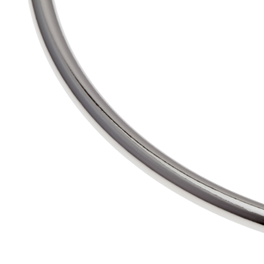 Bracelet jonc en argent rhodié fil rond 2,5 mm