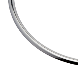 Bracelet jonc en argent rhodié fil rond 3,5 mm