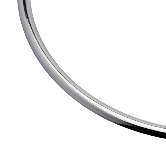 Bracelet jonc en argent rhodié fil rond 3,5 mm
