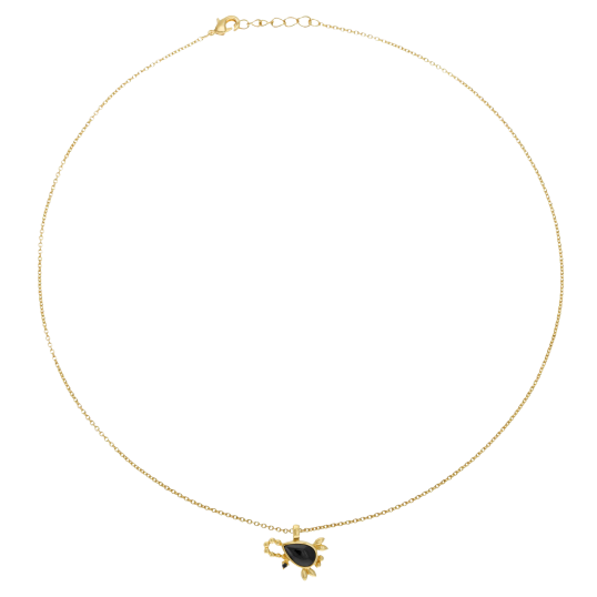 Collier en plaqué or et oxydes zirconium, scorpion