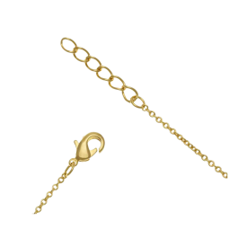 Collier en plaqué or, oxydes de zirconium et verre, verseau