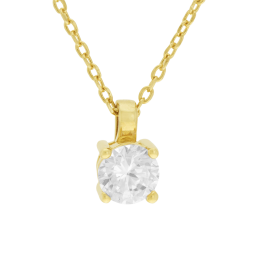 Collier en plaqué or et oxyde de zirconium