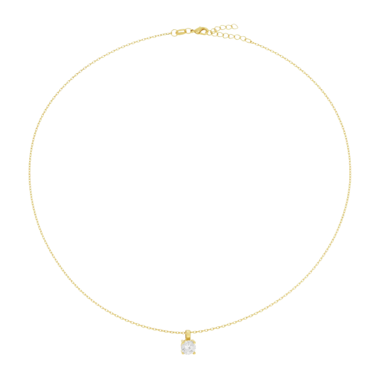 Collier en plaqué or et oxyde de zirconium