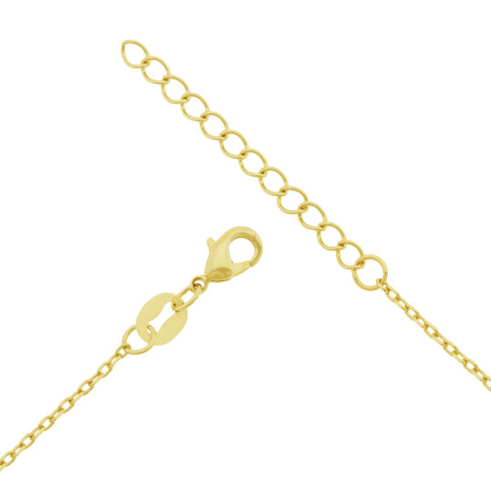 Collier en plaqué or et oxyde de zirconium
