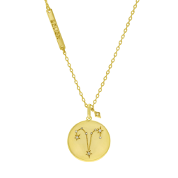 Collier en plaqué or et oxydes de zirconium, bélier