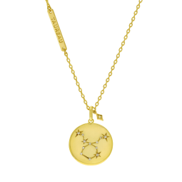 Collier en plaqué or et oxydes de zirconium, taureau