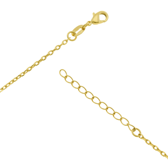 Collier en plaqué or et oxydes de zirconium, taureau