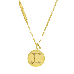 Collier en plaqué or et oxydes de zirconium, gemeaux