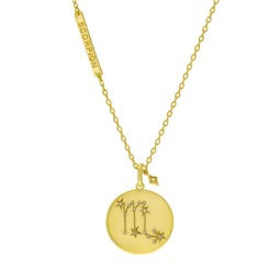 Collier en plaqué or et oxydes de zirconium, scorpion