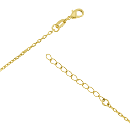 Collier en plaqué or et oxydes de zirconium, scorpion