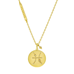 Collier en plaqué or et oxydes de zirconium, poissons