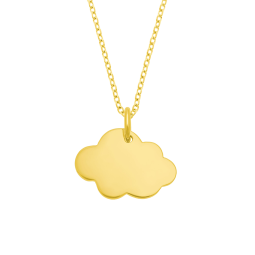 Collier en plaqué or, nuage