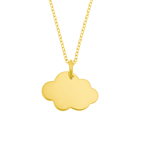 Collier en plaqué or, nuage