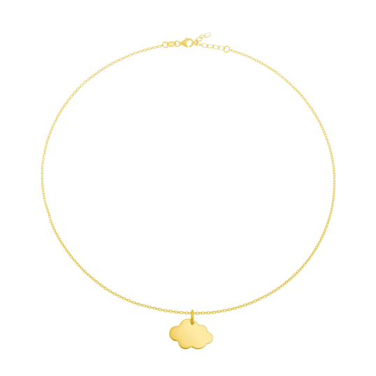 Collier en plaqué or, nuage