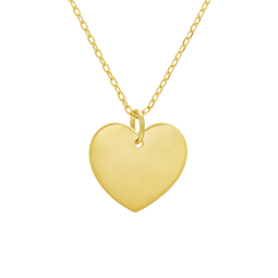 Collier en plaqué or, coeur