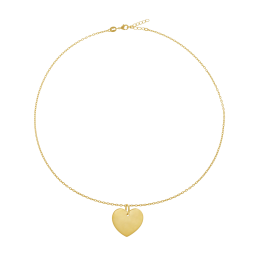 Collier en plaqué or, coeur