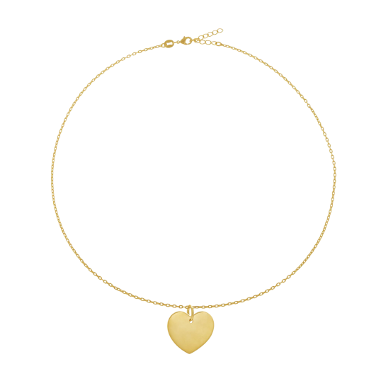 Collier en plaqué or, coeur